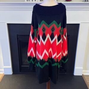 Holiday Time Fair Isle Knit Sweater Dress Tunic – Size 2X (20W/22W)